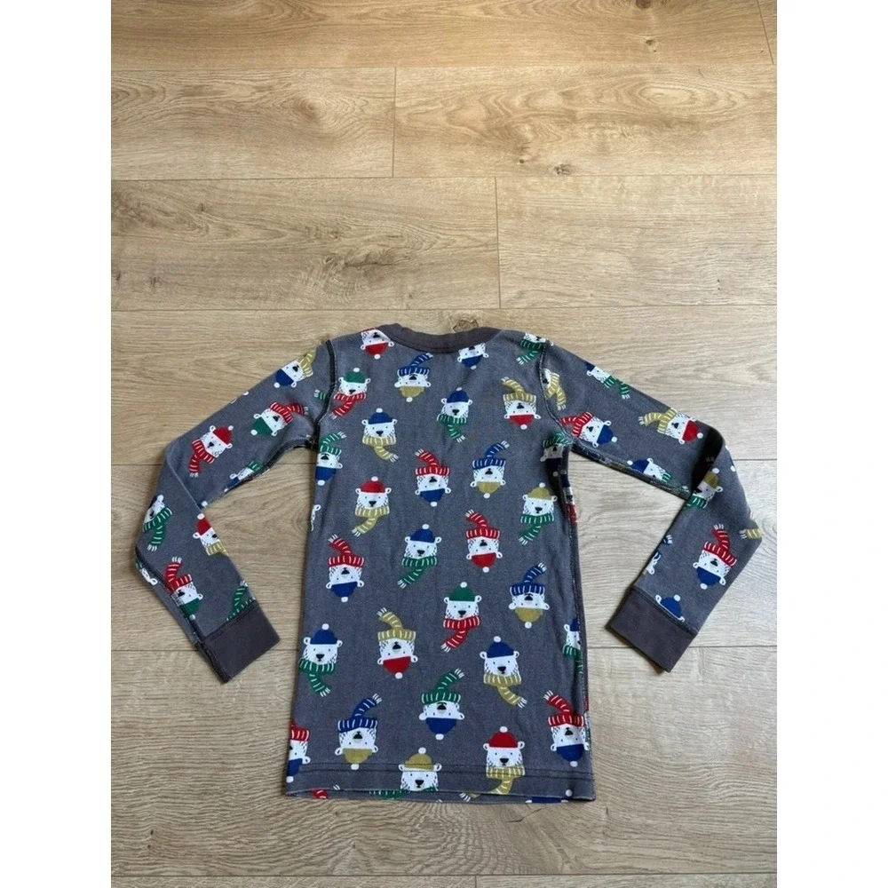 Kids unisex Girls Boys Hanna Andersson Polar Bear long john pajamas set size 8